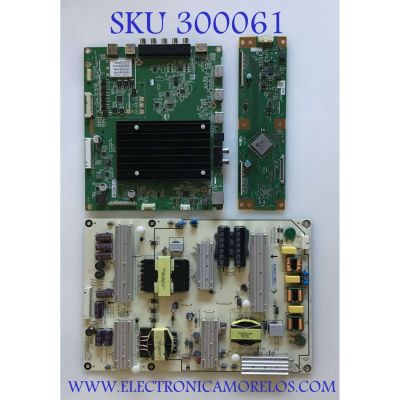 KIT DE TARJETAS VIZIO / MAIN Y8387140S / 0160CAP0AE00 / 1P-015AX06-4010 / FUENTE 09-60CAP0A0-00 / 1P-1156800-1010 / CAN00 PW BD / T-CON RUNTK0246FVZB / RUNTK0246FV / CPWBX / PANEL S600DUA-1 / MODELO E60U-D3 LFTRURAS